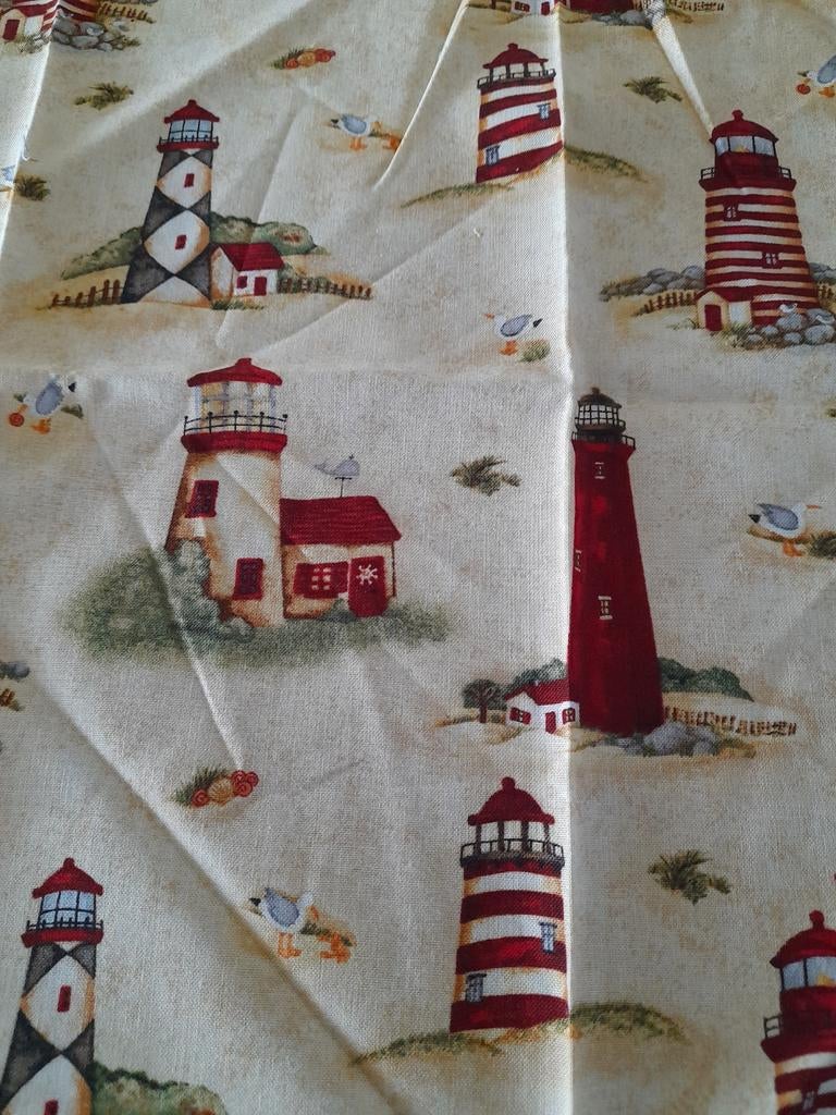 Hobbystofje vuurtorens, Ophalen of Verzenden, Katoen, 30 tot 200 cm, 120 cm of meer