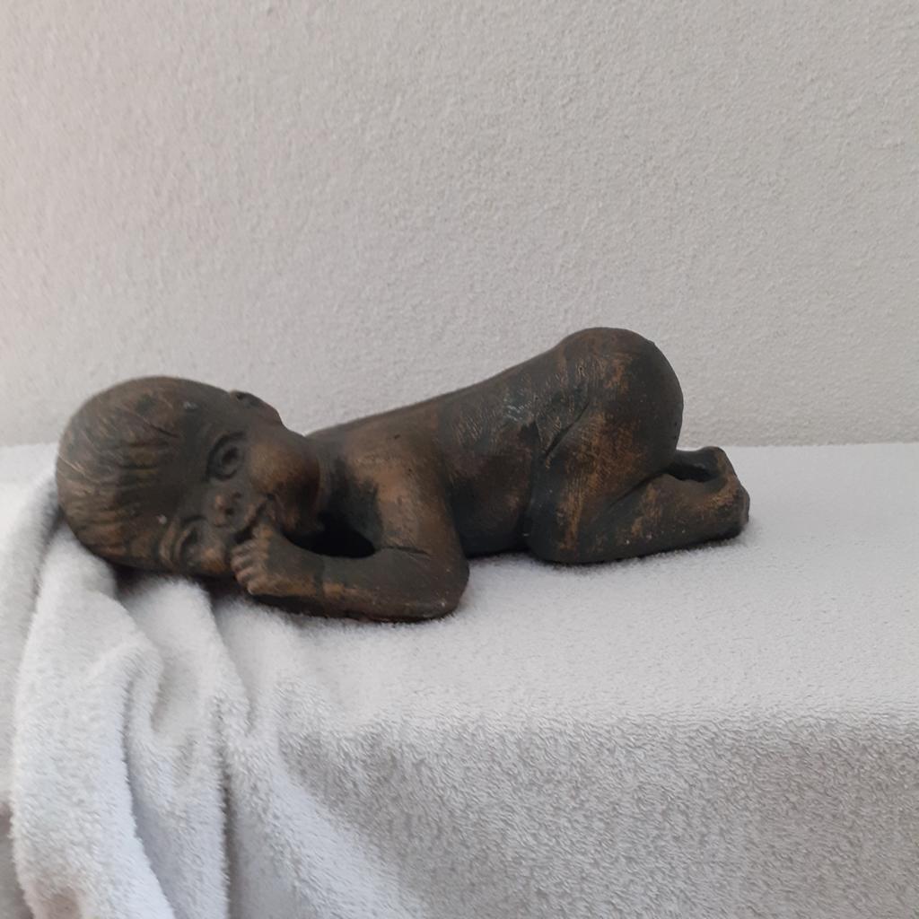 beeld baby brons, Overige onderwerpen, Ophalen of Verzenden, Brons, Beeld