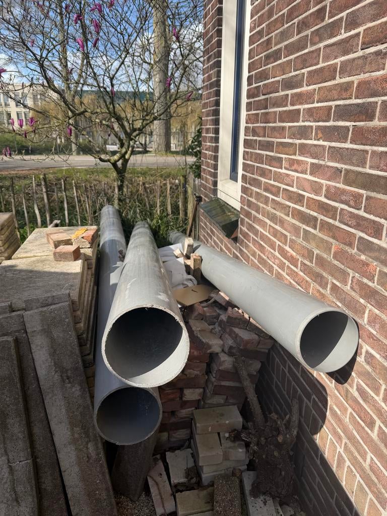 Drie PVC buizen - 200 mm diameter, Ophalen, Gebruikt, Pvc, 2 tot 4 meter