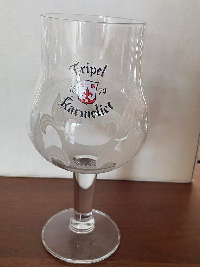 Tripel Karmeliet glas in nieuwstaat, 25cl., Verzamelen, Ophalen of Verzenden, Zo goed als nieuw, Glas of Glazen, Overige merken