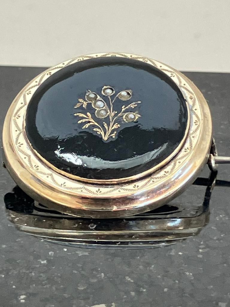 Gouden rouw broche, Sieraden, Tassen en Uiterlijk, Antieke sieraden, Ophalen of Verzenden, Goud, Broche