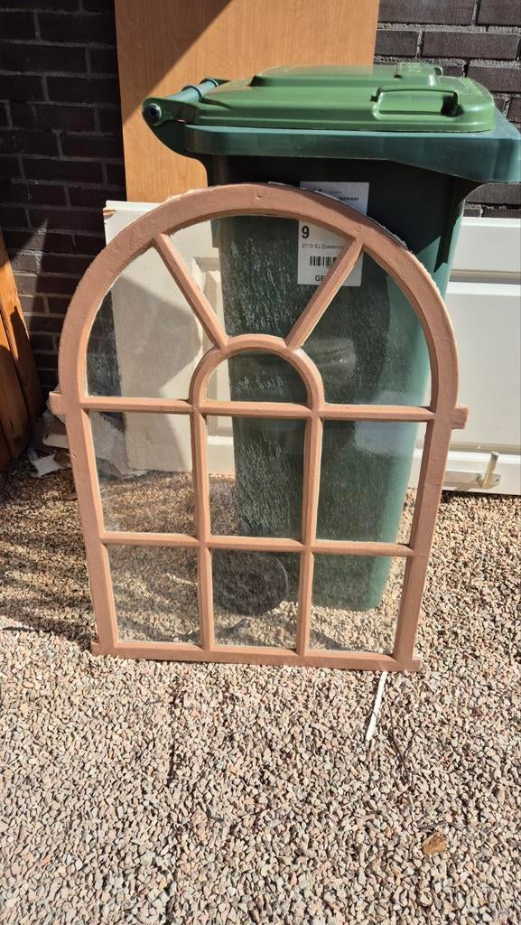 2 Gietijzeren stalramen met enkel glas, Doe-het-zelf en Verbouw, Glas en Ramen, Gebruikt, Gevelraam of Ruit, 80 tot 120 cm, Minder dan 80 cm