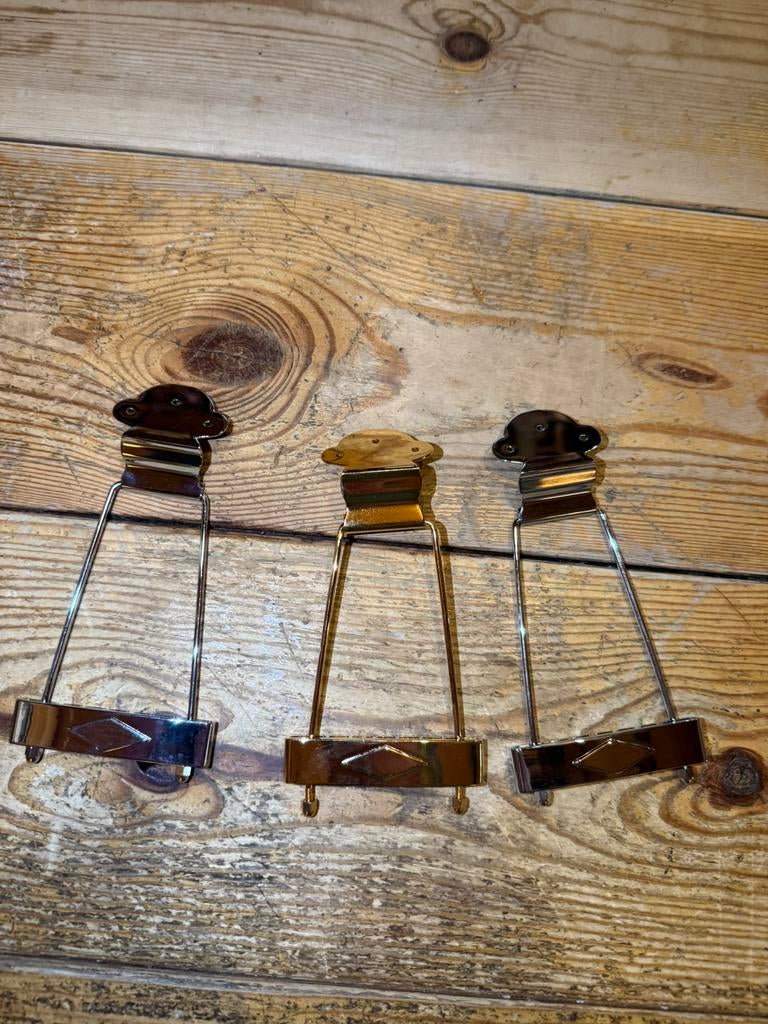 tailpiece / staartstuk (trapeze style) – chrome & goud, .., Nieuw, Ophalen of Verzenden, Minder dan 100 cm