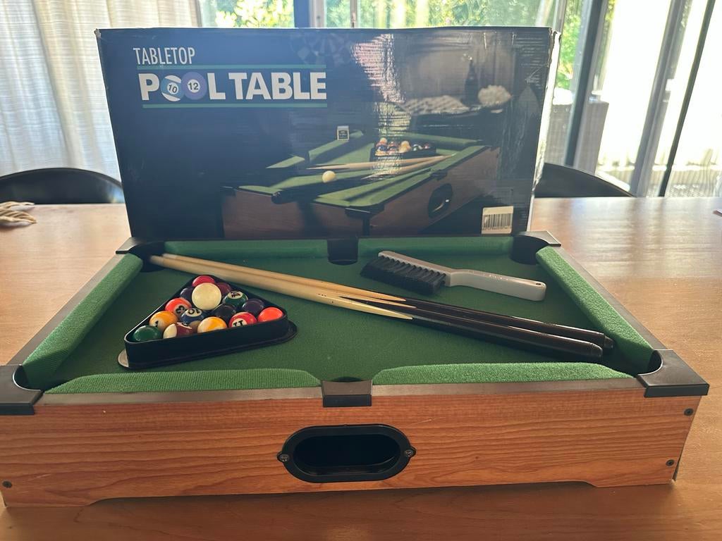 Pooltafel spel als nieuw!, Ophalen of Verzenden, Zo goed als nieuw, Pooltafel