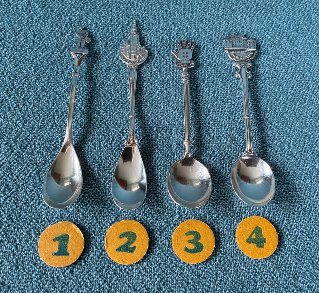 Drie lepeltjes: Hoogeveen, Harlingen, Apeldoorn, Verzamelen, Overige Verzamelen, Gebruikt, Ophalen of Verzenden