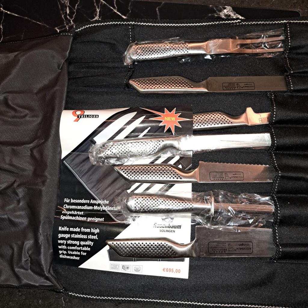 Rosenbaum Solingen Koksmessen Set 7-delig, Nieuw, Huis en Inrichting, Ophalen, Nieuw, Rvs of Chroom, Vaatwasserbestendig