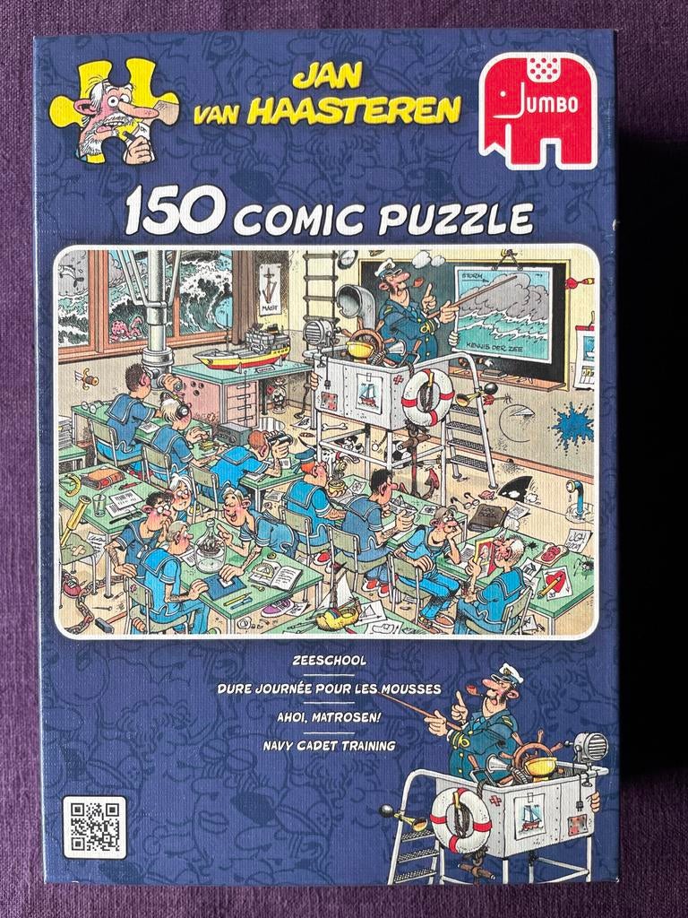Puzzel Zeeschool, 150 stukjes, Jan van Haasteren, Ophalen of Verzenden, Minder dan 500 stukjes, Zo goed als nieuw