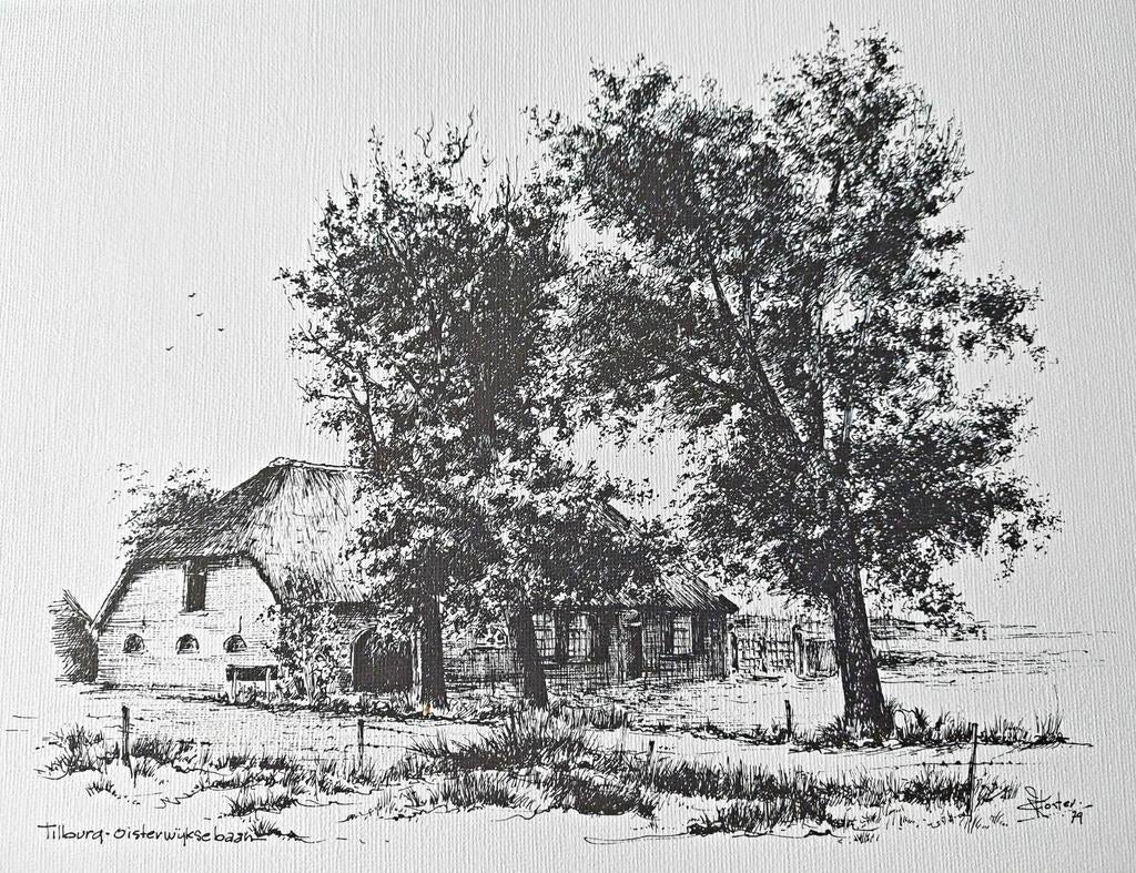 Tilburg ... Ooisterwijksebaan ' 79 ...., Antiek en Kunst, Kunst | Tekeningen en Foto's, Ophalen of Verzenden