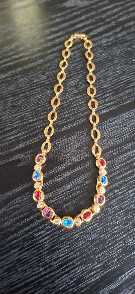 Swarovski ketting, Verzenden, Zo goed als nieuw, Sieraad of Horloge