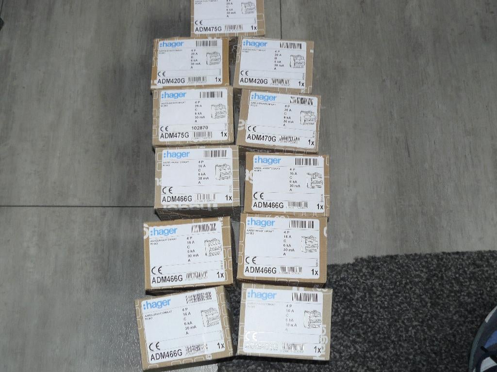 Hager aardlekautomaten - NIEUW, Doe-het-zelf en Verbouw, Elektra en Kabels, Ophalen of Verzenden, Nieuw, Schakelaar