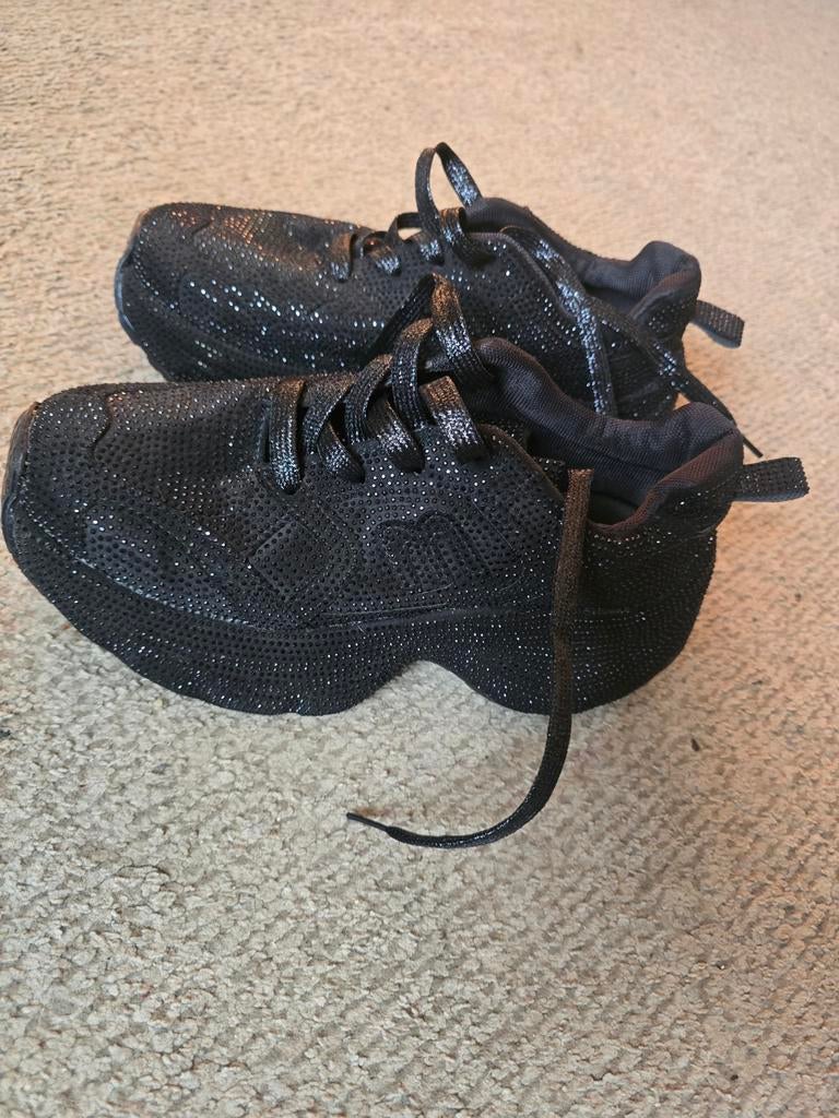 Zwarte sneakers met glitters maat 39, Ophalen of Verzenden