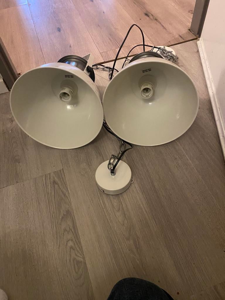 2 hang lampen, Ophalen of Verzenden, Zo goed als nieuw, Rond