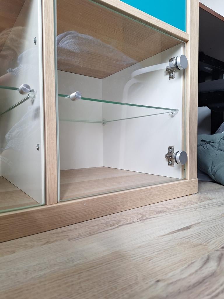 IKEA Kallax vitrine inzet (2 stuks)(12,50 p.st.), Minder dan 50 cm, Met deur(en), Modern, Scandinavisch, Glas