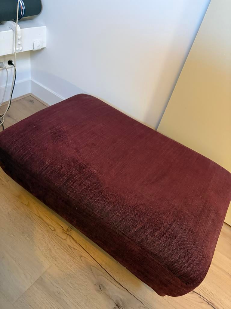 Ikea Tylosand poef bordeaux rood, Ophalen, Gebruikt, 125 cm of meer, Vintage