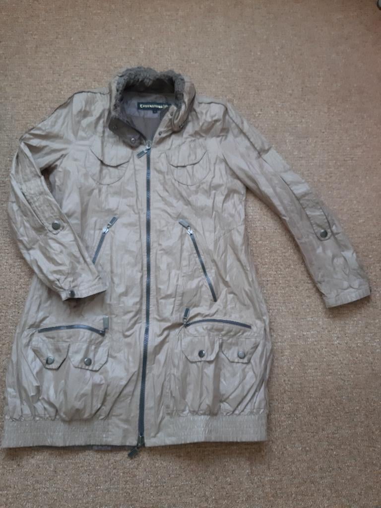 lichtbruine jas (regenjas) Creenstone maat 42, Ophalen, Bruin, Creenstone, Maat 42/44 (L)