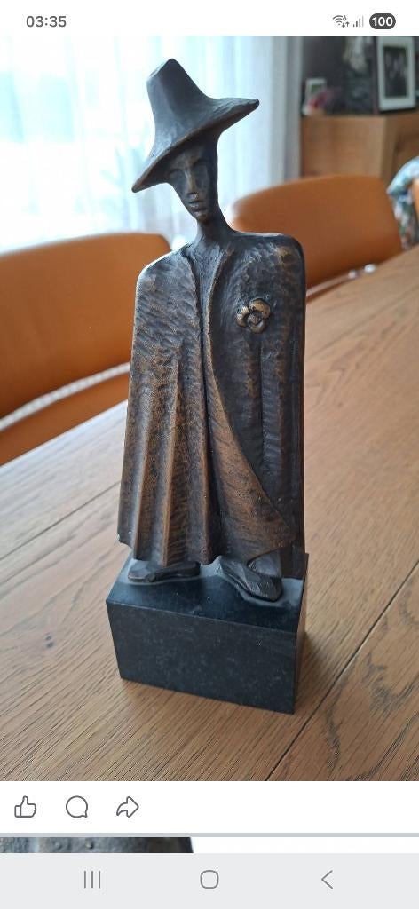 Beeld brons, Ophalen of Verzenden, Brons, 20 - 50 cm, Beeld