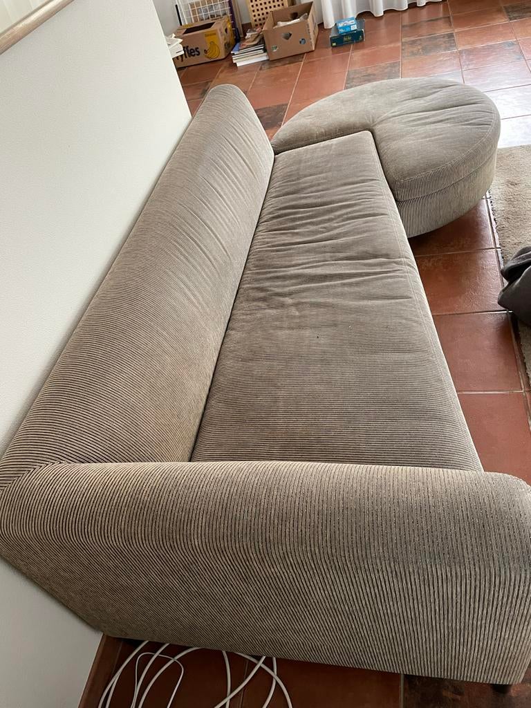 Franz Wittmann bank/sofa met poef, Ophalen, 250 tot 300 cm, Gebruikt, 100 tot 125 cm