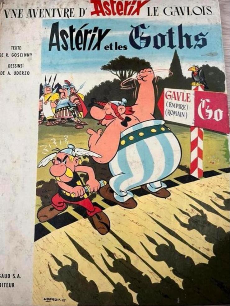 Asterix en de Gothen (Frans) - stripboek, Eén stripboek, Ophalen of Verzenden, Gelezen