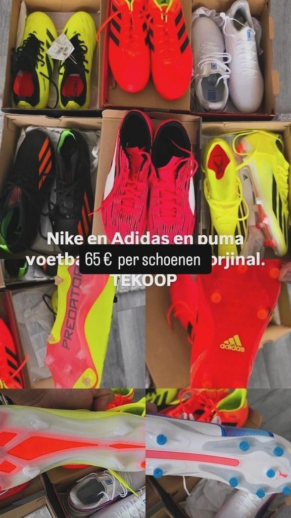 Adidas en puma voetbalschoenen orjinal, Maat XS of kleiner, Ophalen of Verzenden, Schoenen