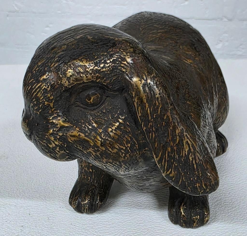 KONIJN / Bronzen tuinbeeld, Dierenbeeld, Nieuw, Info@huisentuindecoratiemarie.nl, Huis en tuin decoratie marie