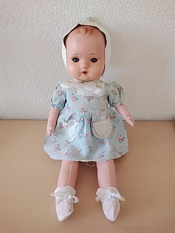 Schattig popje, jaren 50/60, Verzamelen, Poppen, Ophalen of Verzenden, Gebruikt, Pop