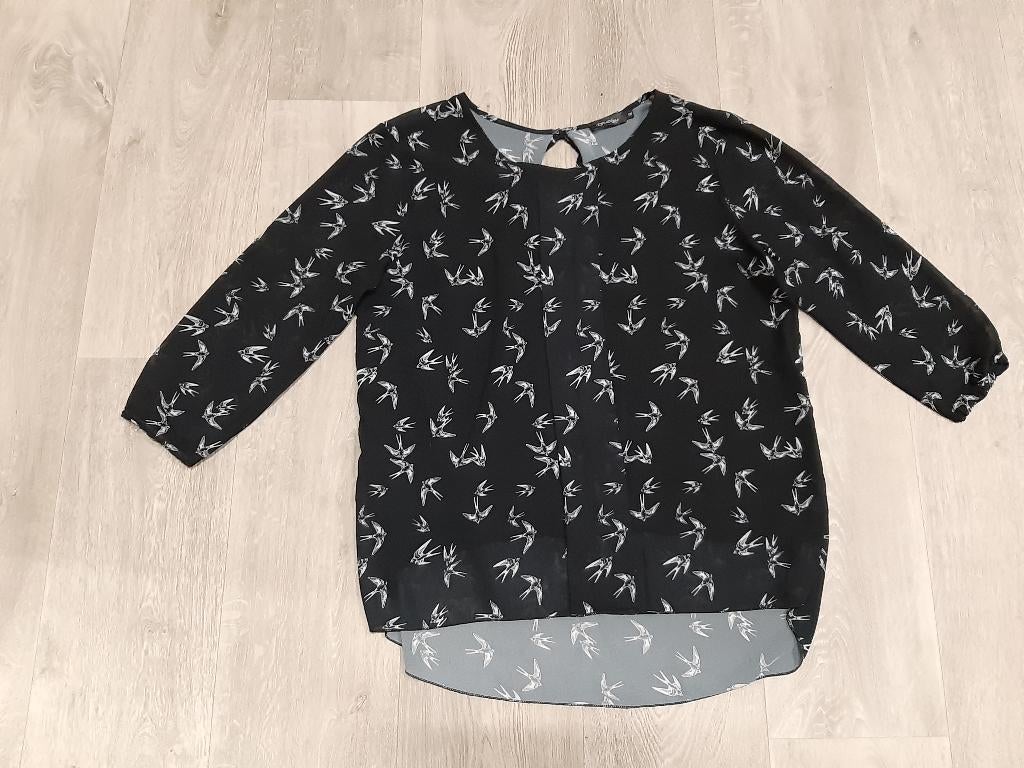 Nieuwe blouse - zwart wit - maat XL - Perla Nera, Kleding | Dames, Blouses en Tunieken, Overige kleuren, Maat 46/48 (XL) of groter