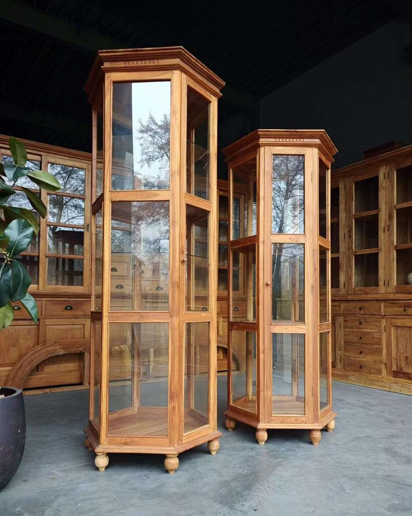 Hexagon Museumkast | Vitrinekast | Winkelvitrine #2442, Ophalen of Verzenden