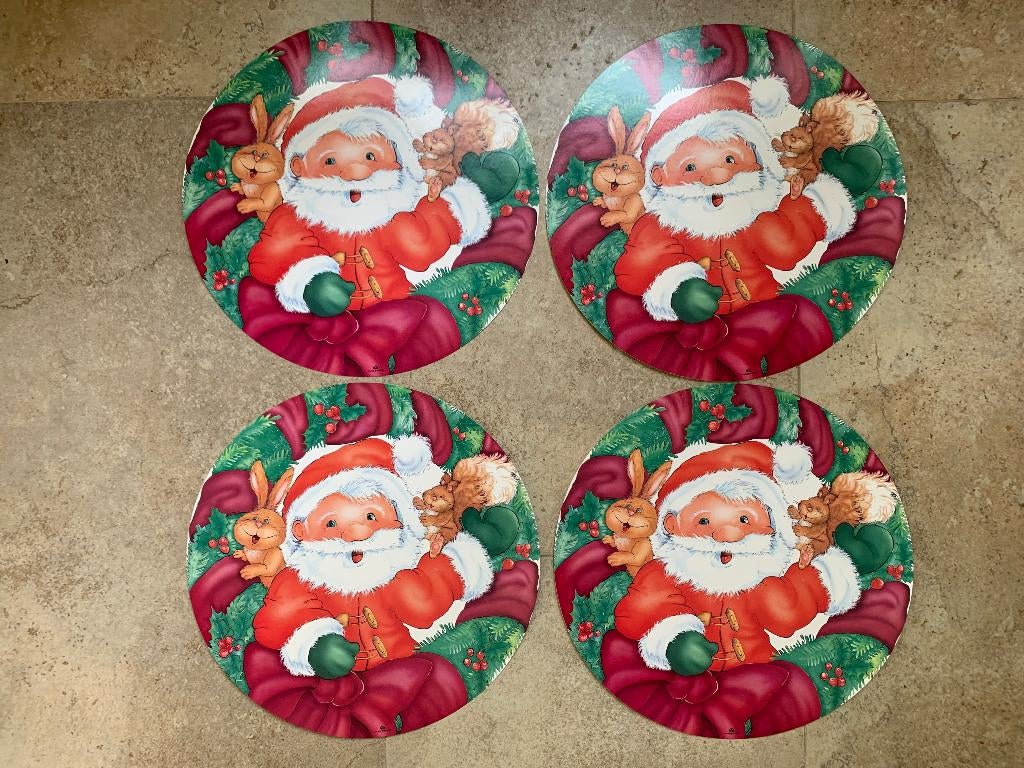 4 "Placemats" 'Kerstman' Nieuw, Diversen, Kerst, Ophalen of Verzenden, Nieuw