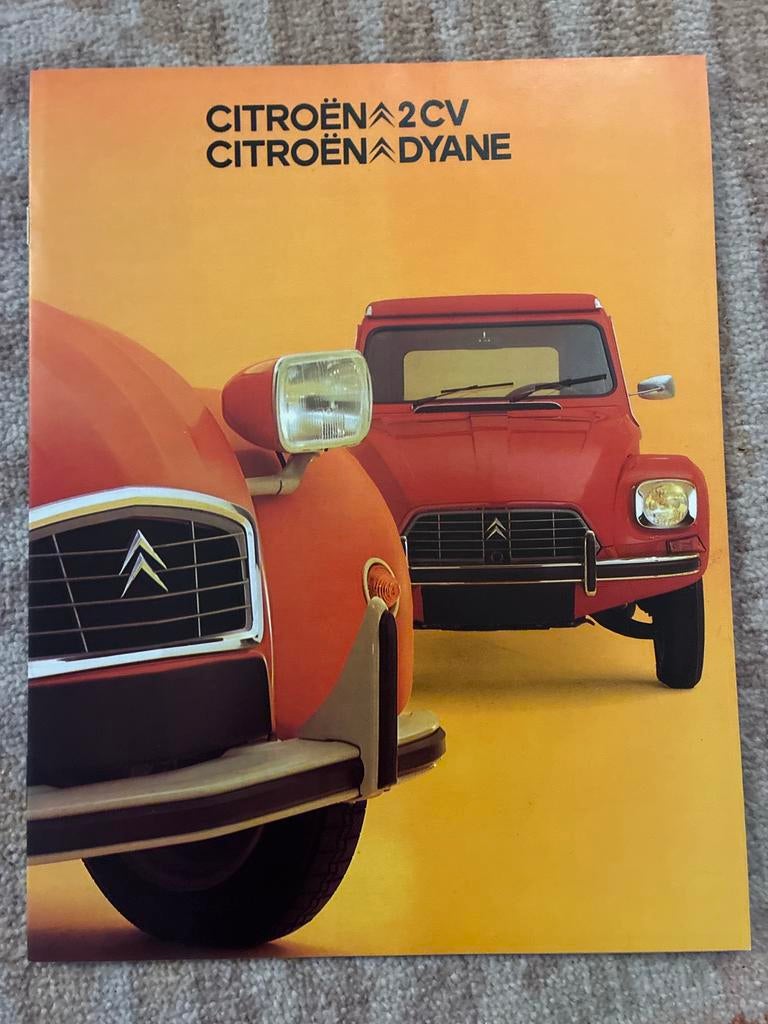 Citroën 2CV en Dyane brochure 9/74, Ophalen of Verzenden, Zo goed als nieuw, Citroën