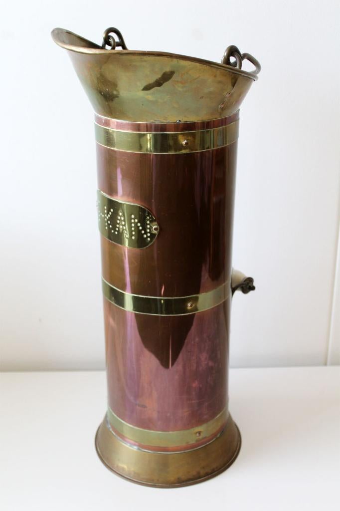 Koperen 5-kan kolenkit / paraplubak, Ophalen of Verzenden, Koper