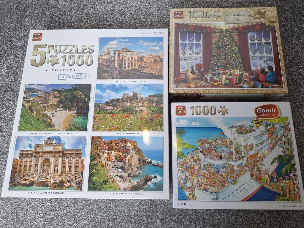 King puzzels 1000 stukjes, Ophalen, 500 t/m 1500 stukjes, Nieuw, Legpuzzel