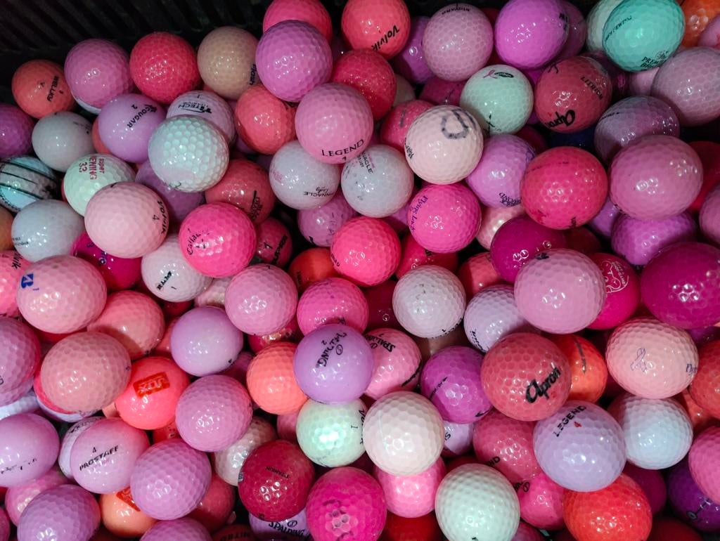 Roze golfballen 100 stuks, Ophalen of Verzenden