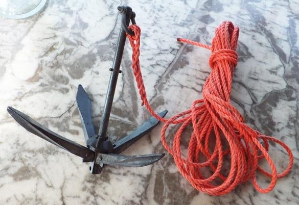 Paraplu-anker ca 3kg met 12,5 m ankerlijn, Ophalen of Verzenden, Gebruikt, Overige typen