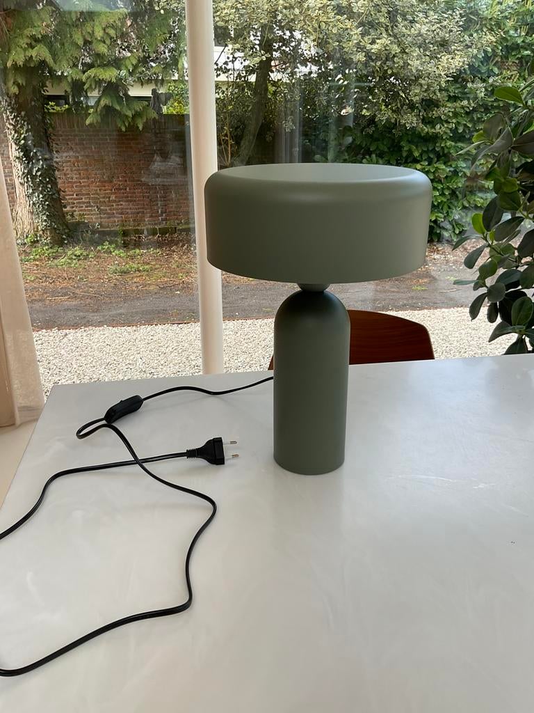 Lamp Ahlens groen ongebruikt; hoogte 35cm breedte kap 24.5cm, Huis en Inrichting, Lampen | Tafellampen, Nieuw, Minder dan 50 cm