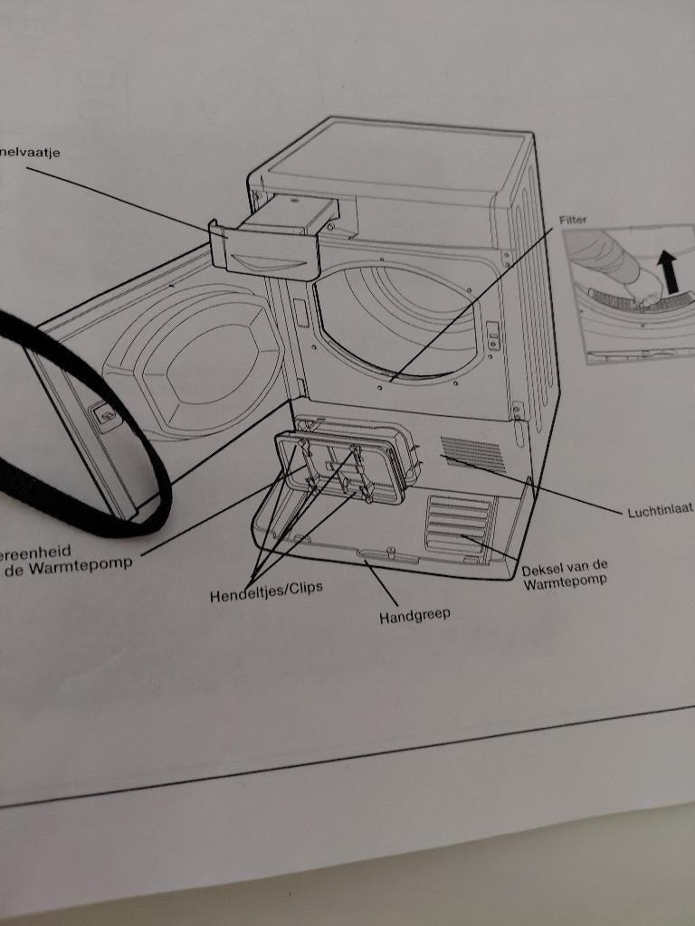 Wasdroger, Ophalen, Gebruikt, 4 tot 6 kg, Voorlader