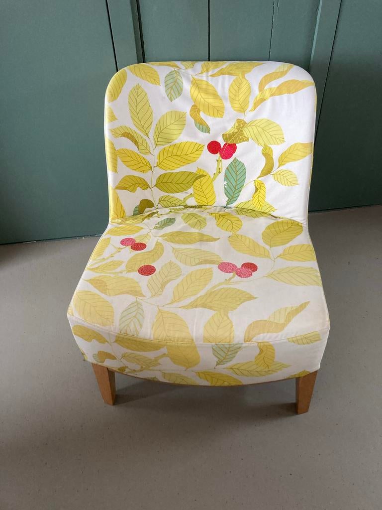 IKEA Stockholm fauteuil met botanisch patroon, Ophalen, Gebruikt, 75 tot 100 cm, 50 tot 75 cm