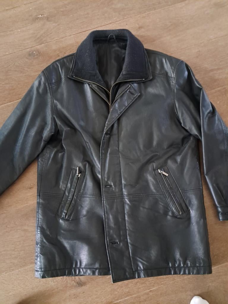 Leren vintage jas, Ophalen of Verzenden, Gedragen, Maat 56/58 (XL), Bruin