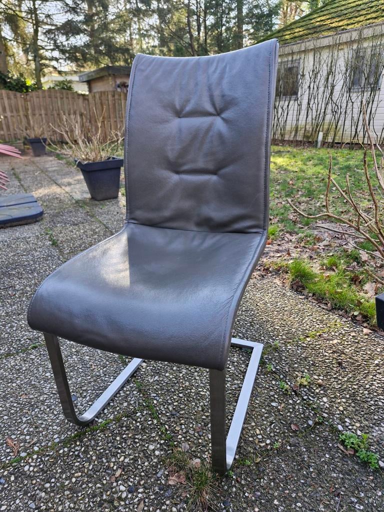 7 Groen/Grijze Eetkamerstoelen. €12,50,- voor alle 7 samen., Huis en Inrichting, Stoelen, Gebruikt, Ophalen of Verzenden, Vijf, Zes of meer stoelen