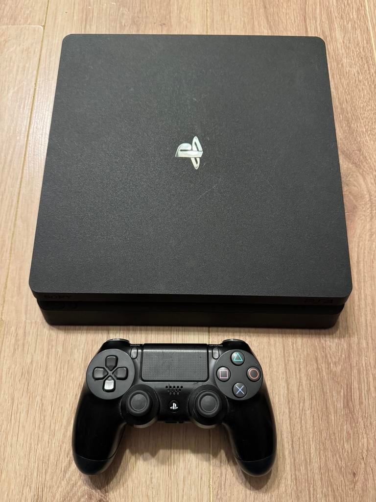 Playstation 4 / PS4 Slim 1TB + Goldhen FW 12.00, Ophalen of Verzenden, Zo goed als nieuw, Met 1 controller, Slim