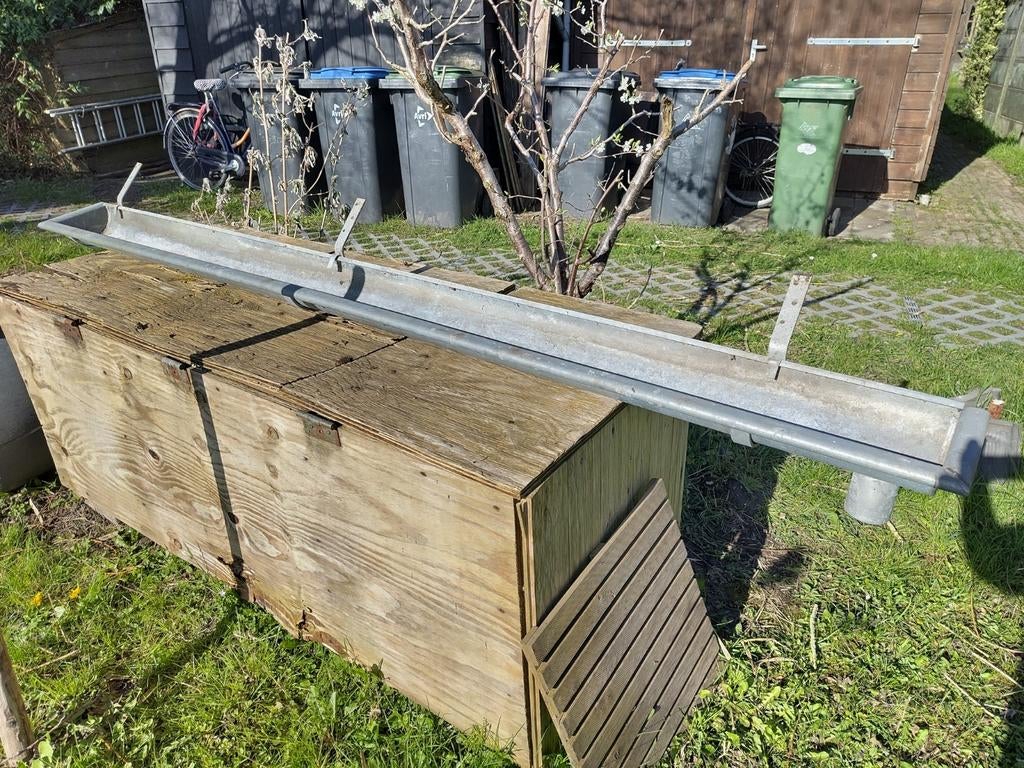 Mastgoot zink, Doe-het-zelf en Verbouw, Metalen, Gebruikt, Ophalen of Verzenden