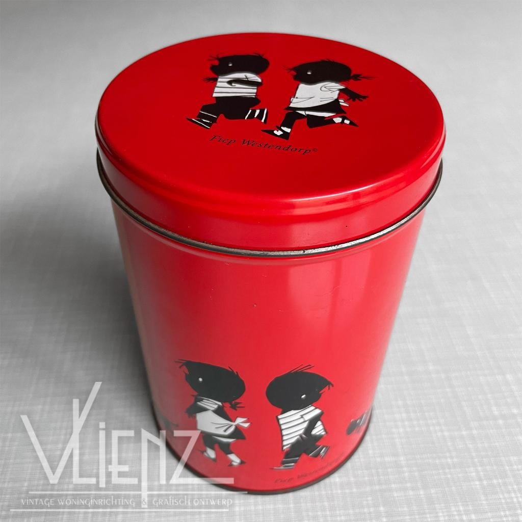 Retro Jip en Janneke blik, voorraadbus rood, Ophalen of Verzenden, Gebruikt, Overige