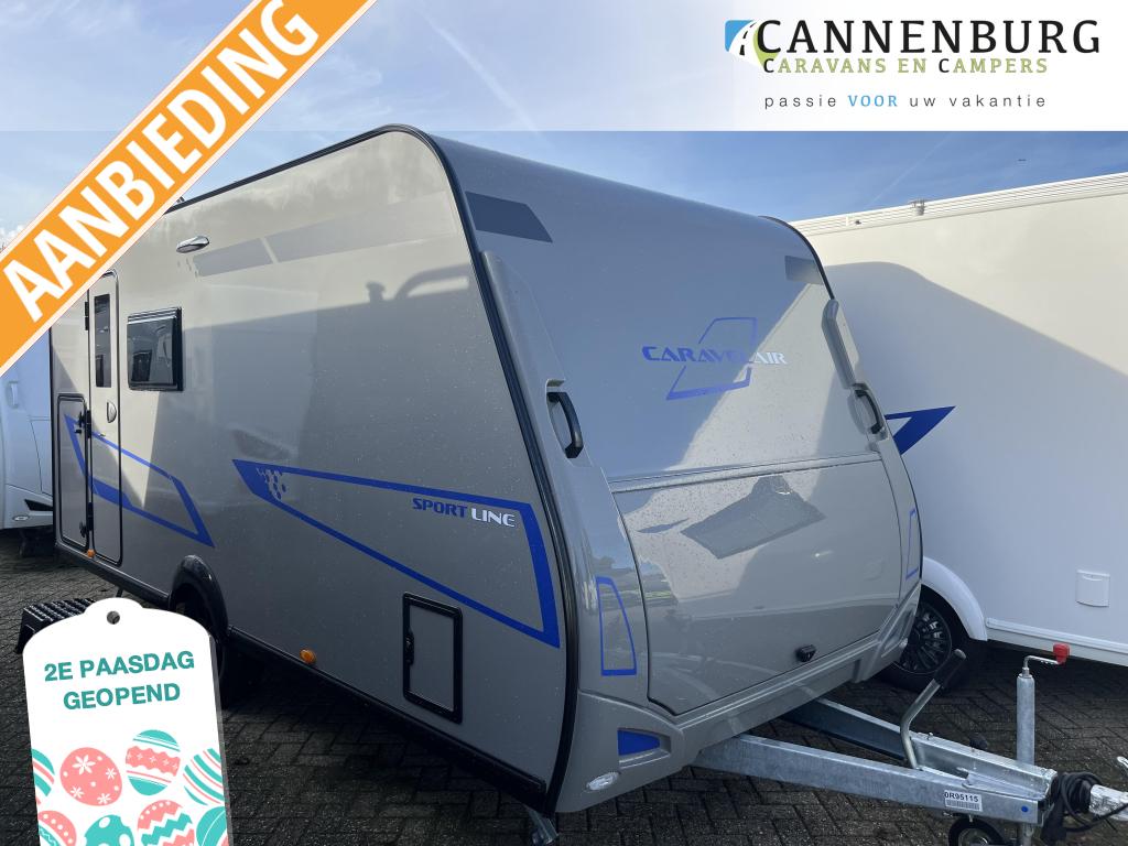 Caravelair Sport Line 476 stapelbed en gratis mover, Schokbreker, Bedrijf, Treinzit, 5 tot 6 meter