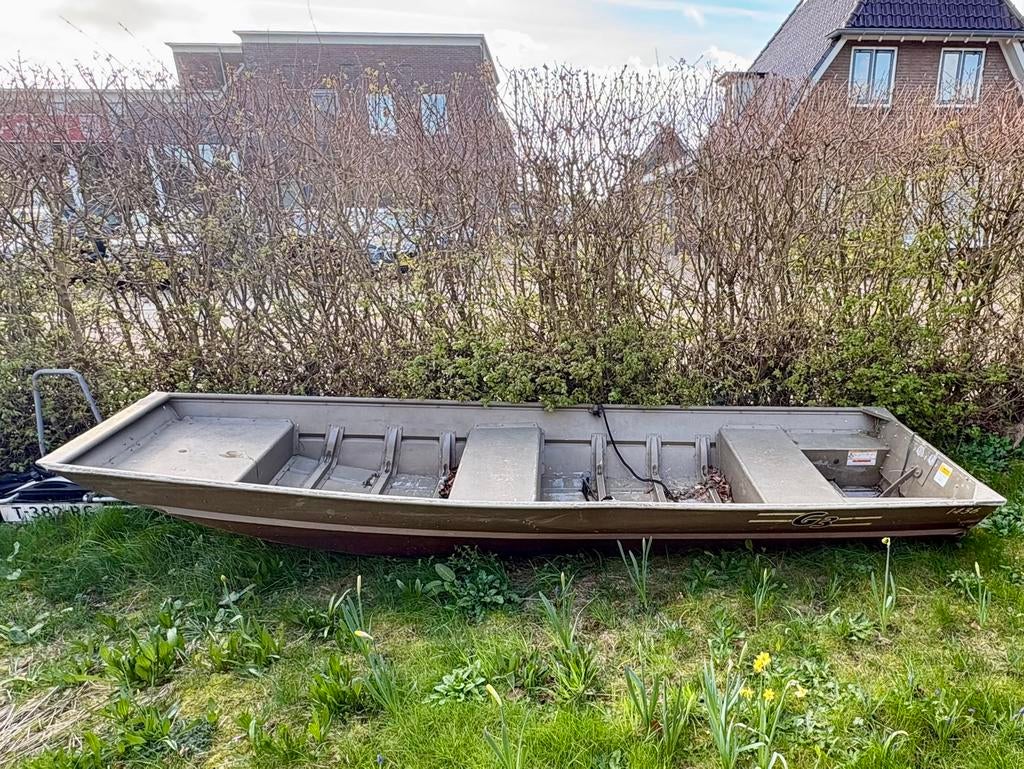 Alumacraft 1436 Jon Boat aliminum platbodem, Ophalen, Alumacraft, Aluminium, Benzine