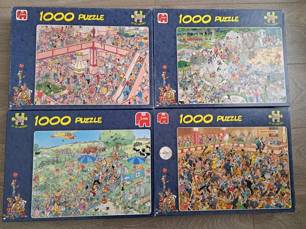 JAN VAN HAASTEREN.  4 x 1000 stukjes., Ophalen of Verzenden, 500 t/m 1500 stukjes, Zo goed als nieuw