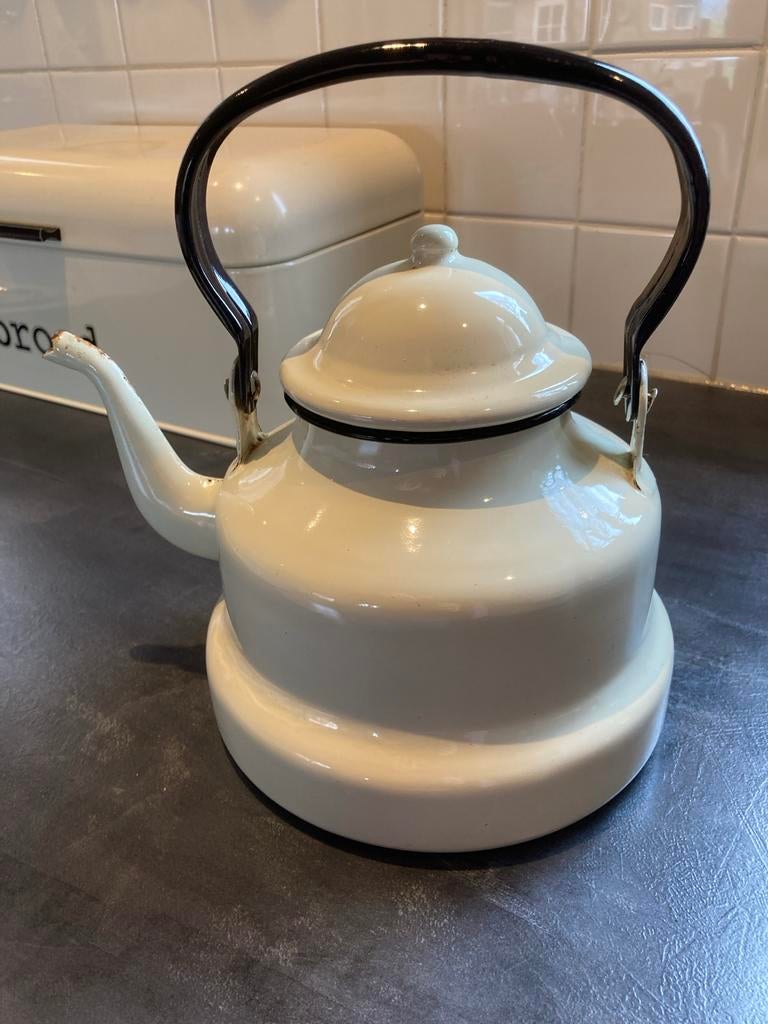 Emaille ketel - Crème, Ophalen of Verzenden