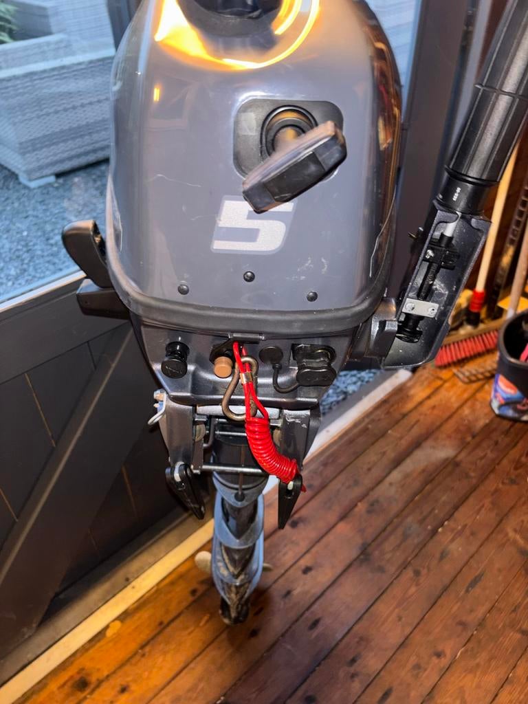 Yamaha 5 pk 4-takt buitenboordmotor, Watersport en Boten, Buiten- en Binnenboordmotoren, Ophalen, 5 tot 10 pk, Viertaktmotor, Zo goed als nieuw
