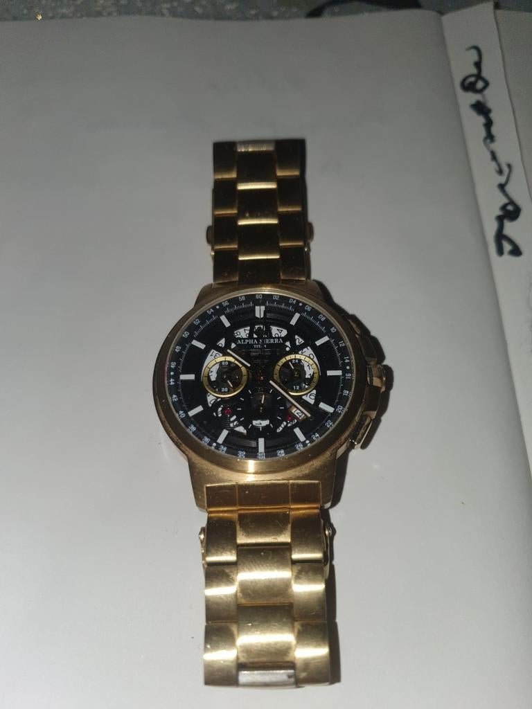 Alpha Sierra Titan G04 Polshorloge Goudkleurig, Overige merken, Staal, Staal, Polshorloge