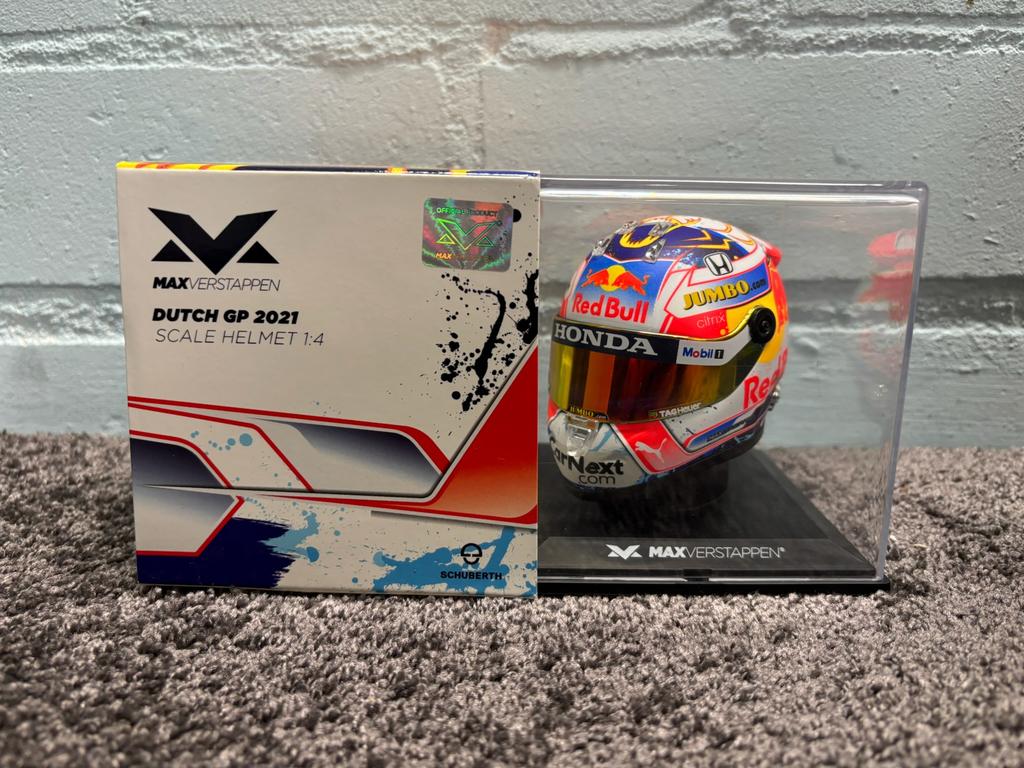 Max verstappen helm 1:4 zandvoort 2021, Ophalen of Verzenden, Zo goed als nieuw, Formule 1