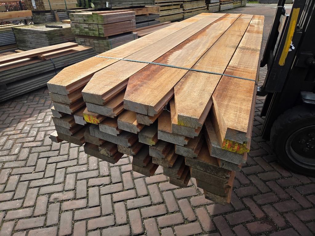 27.33 m2 Azobé hardhouten damwand 5 cm dik - nr: HP81, Ophalen, Planken, Nieuw, Hardhout