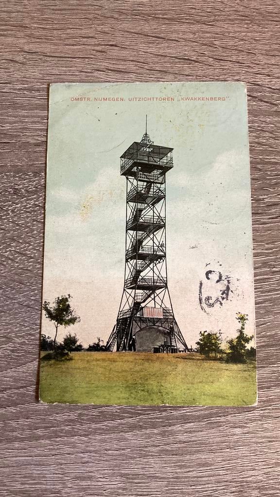 Oude ansichtkaart Nijmegen 1910 Kwakkenberg naar Lobith, Verzamelen, Ophalen of Verzenden, Voor 1920, Gelopen, Gelderland